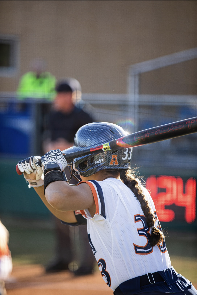 Sabrina Wick at bat in the first inning.
